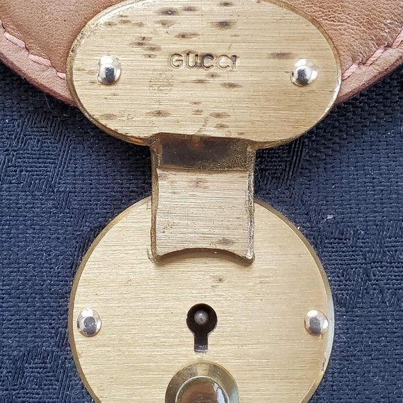 Black Vintage Gucci Train Case Toiletry Makeup Bag - Picture 8 of 16